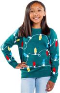 🎄 boys' clothing: tipsy elves christmas lights sweater logo