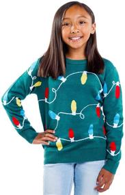 img 2 attached to 🎄 Детская одежда: свитер с рождественскими огнями Tipsy Elves