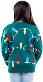 img 1 attached to 🎄 Детская одежда: свитер с рождественскими огнями Tipsy Elves