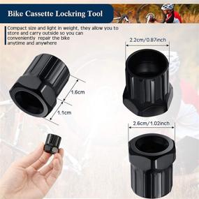 img 3 attached to Mountain Bike Cassette Removal Tool - 2 Pieces Bike Cassette Lockring Tool Bicycle Freewheel Remover Repair Lockring Tool for Bikes (Black)