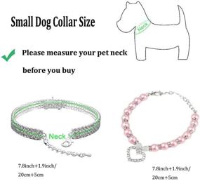 img 2 attached to 🐶 Stunning Rhinestones Dog Collar and Pearl Necklace Set - Bling & Adjustable Neck Strap, Full Diamond Crystal Cute Pearl Collar for Small Dogs, Cats, Puppies - Perfect Accessory for Wedding, Birthday Party (S)