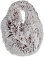 🧣 fashionable women's thick scarf for chilly weather - faux fun fur chic infinity loop circle scarf, from spunkysoul collection logo