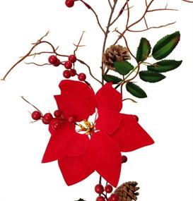 img 3 attached to Hedume Decoration Artificial Poinsettia Decorative