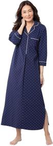 img 4 attached to 🌙 Soft & Cozy: PajamaGram Women's Nightgown - Luxurious Long Nightwear for Women