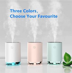 img 3 attached to Life Diaries Portable Mini Humidifier: Small Cool Mist USB Personal Desktop Humidifier with 🌸 Nightlight - Ideal for Baby, Travel, Office, Home - 2 Mist Modes, Super Quiet (Pink)