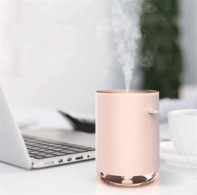 img 4 attached to Life Diaries Portable Mini Humidifier: Small Cool Mist USB Personal Desktop Humidifier with 🌸 Nightlight - Ideal for Baby, Travel, Office, Home - 2 Mist Modes, Super Quiet (Pink)