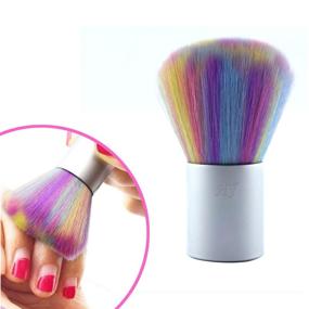 img 2 attached to Pack of 1 Colorful Soft Nail Cleaning Brush for Acrylic, UV Gel, Nail Art Powder & Dust Removal - Manicure DIY Nails Tool (HJ-NB079)