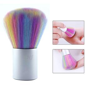 img 4 attached to Pack of 1 Colorful Soft Nail Cleaning Brush for Acrylic, UV Gel, Nail Art Powder & Dust Removal - Manicure DIY Nails Tool (HJ-NB079)