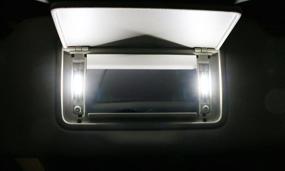 img 1 attached to 🚘 iJDMTOY 4шт Супер Яркий 9-SMD 29мм 6614 LED Автомобиль SUV Грузовик Sunvisor Flips Зеркало Ванны Замена Лампочки, Ксенон Белый