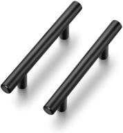 ravinte 30 pack of 5 inch matte black stainless steel cabinet pulls - kitchen drawer handles with 5 inch length and 3 inch hole center logo