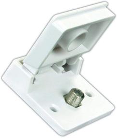 img 1 attached to 📺 Polar White Exterior TV Jack by JR Products - Model 47755