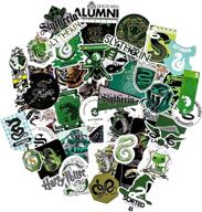 🐍 conquest journals harry potter slytherin vinyl stickers: set of 50, waterproof & uv resistant - potterfy all your gadgets! logo
