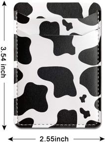 img 3 attached to 2pcs Cow Print Adhesive Phone Wallet: Convenient Credit Card Holder for Android Phone Case