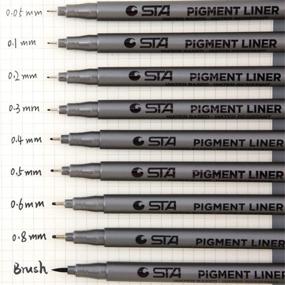 img 2 attached to Precision Fineliner Waterproof Multiliner Watercolor