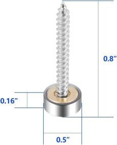 img 3 attached to 🔩 20-Pack Decorative Screw Cover 1/2" Dia, Stainless Steel Mirror Screw Cap Nails for Advertising and Chrome Fasteners