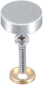 img 2 attached to 🔩 20-Pack Decorative Screw Cover 1/2" Dia, Stainless Steel Mirror Screw Cap Nails for Advertising and Chrome Fasteners