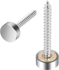 img 4 attached to 🔩 20-Pack Decorative Screw Cover 1/2" Dia, Stainless Steel Mirror Screw Cap Nails for Advertising and Chrome Fasteners