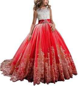 img 4 attached to 👑 Princess Girls Pageant Dresses for Girls' Clothing and Dresses - WDE