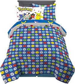 img 3 attached to 🧸 Pokemon Twin Size Comforter and Sheet Set with Sham - Franco Kids, 5 Piece