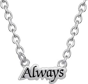 img 3 attached to 🔮 Enchanting HARRY POTTER “Always” and Doe Patronus Silver Plated Necklace Set: A Magical Accessory Must-Have!