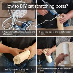 img 1 attached to 🐱 Sisal Rope: The Ultimate Solution for Cat Scratcher Repair and Replace - DIY Scratching Furniture, Cat Tree, Scratch Carpet & Mat, Cat Kicker Toys. 100% Natural Jute/Sisal