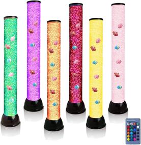 img 3 attached to 🐠 Enhanced 32-Inch LED Fantasy Bubble Fish Tube Fake Aquarium - 7 Color Light Effects, Remote Control - The Ultimate Sensory Lamp