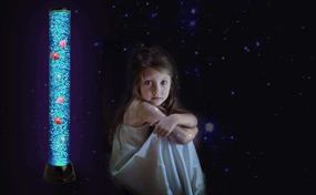 img 1 attached to 🐠 Enhanced 32-Inch LED Fantasy Bubble Fish Tube Fake Aquarium - 7 Color Light Effects, Remote Control - The Ultimate Sensory Lamp