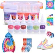 bonrob tie-dye kit for kids and adults - 15 vibrant colors, includes 2 pairs of socks, gloves, rubber bands, and tablecloths for diy fashion party supplies logo
