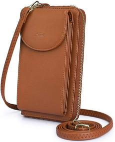 img 4 attached to 👜 S ZONE Leather Blocking Crossbody Cellphone Women's Handbags & Wallets: Stylish and Secure Crossbody Bags for Women