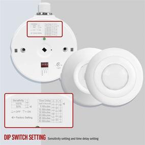 img 1 attached to 🏭 ENERLITES High Bay Ceiling Motion Sensor, PIR Ceiling Sensor with 360° Field of View and 2800 Sq Ft Coverage, 120-277VAC, Neutral Wire Required, Commercial/Industrial Grade, MPC-50H, White