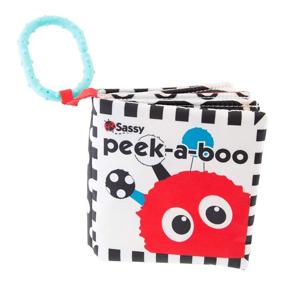 img 4 attached to 📚 On-The-Go Travel Sassy Peek-a-Boo Activity Book in Black & White for All Ages, from Newborn and Up