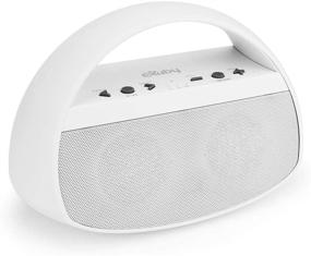 img 4 attached to 🔊 Sleep Sound Machine for Adults - 20 Soothing Sounds: Fan, Rain, Ocean, Office & More - Stylish Bluetooth Speaker - Crisp Stereo Sound - Matte White