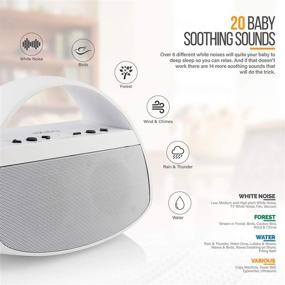 img 2 attached to 🔊 Sleep Sound Machine for Adults - 20 Soothing Sounds: Fan, Rain, Ocean, Office & More - Stylish Bluetooth Speaker - Crisp Stereo Sound - Matte White