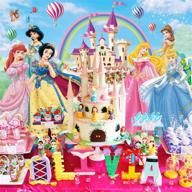 👸 disney princess backdrop pink – ideal for girl's baby shower, birthday, banner, photography background логотип