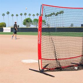 img 3 attached to ⚾️ GoSports 5'x5' Baseball & Softball Practice Net with Bow Frame: Ideal for Pitching, Fielding & All Skill Levels