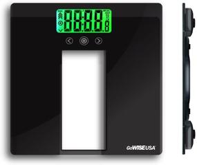 img 3 attached to 📊 GoWISE USA BMI Scale with Three Color LCD Indicator - 440 LBS Capacity Tempered Glass GW22039