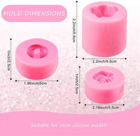 img 3 attached to 🌹 3-Piece Rose Flower Straw Silicone Molds - Flower Straw Resin Mold, 3D Rose Flower Candle Molds, Rose Shaped Silicone Molds for DIY Handicrafts, Cake Decoration, and Candle Crafts