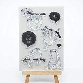 img 3 attached to Enhance Your Crafts with Joyful Home Sloth 🦥 Rubber Clear Stamp for Card Making, Decorating, and Scrapbooking