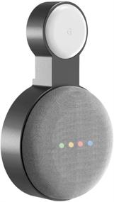 img 2 attached to Крепление для Google Home Mini на стену для экономии места, черное - аксессуар для Google Home Mini Voice Assistant от Baaletc Outlet Wall Mount