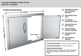 img 1 attached to 🚪 SUNSTONE A-DD30 30-Inch Double Door Flush Mount: Sleek Storage Solution for Outdoor Kitchens