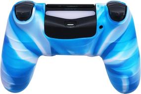 img 3 attached to 🎮 Premium PS4 Silicone Skin Controller with Water Transfer Printing Design – Includes Bonus Thumb Grips and Cap Cover Grips!