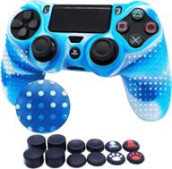 🎮 premium ps4 silicone skin controller with water transfer printing design – includes bonus thumb grips and cap cover grips! логотип