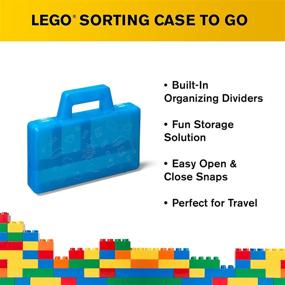 img 1 attached to 🧱 Коробка для сортировки Lego To-Go - Сумка для путешествий от Room Copenhagen - Синяя - с органайзерами