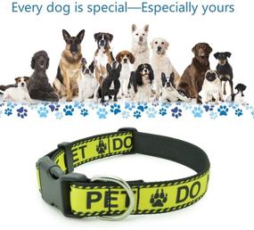 img 3 attached to 🐶 Durable DWOOFG Dog Collar for Medium Large Dogs: Emotional Support in Training - Lettered Service Dog, Mama Declares Me Special! DO NOT PET