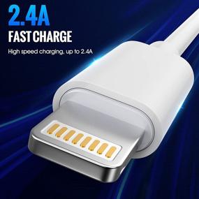 img 2 attached to 🔌 Apple iPhone 12 Pro Max Charger Cable - 3 Pack, Apple MFi Certified, USB C to Lightning, Fast Charging for iPhone 12 Pro Max and more - 3ft