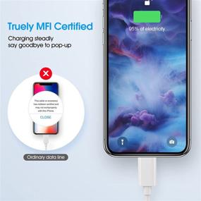 img 3 attached to 🔌 Apple iPhone 12 Pro Max Charger Cable - 3 Pack, Apple MFi Certified, USB C to Lightning, Fast Charging for iPhone 12 Pro Max and more - 3ft