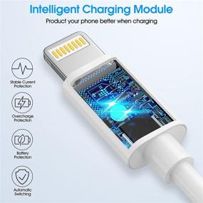 img 1 attached to 🔌 Apple iPhone 12 Pro Max Charger Cable - 3 Pack, Apple MFi Certified, USB C to Lightning, Fast Charging for iPhone 12 Pro Max and more - 3ft