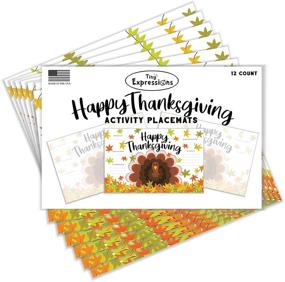 img 3 attached to Tiny Expressions Thanksgiving Placemats Disposable Food Service Equipment & Supplies