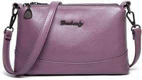img 4 attached to 👜 Стильные и практичные женские сумки через плечо: легкие сумки для телефона и кошелька из прочной искусственной кожи