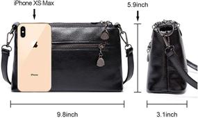 img 1 attached to 👜 Стильные и практичные женские сумки через плечо: легкие сумки для телефона и кошелька из прочной искусственной кожи